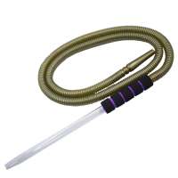 China Factory  disposable shisha hose with plastic hose and glass handle tube