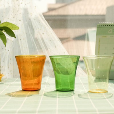 Wholesale Heat resistant single layer glass eco coffee tea cup drinking