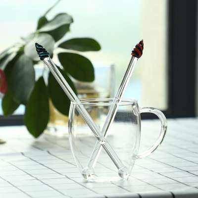 Customized wine or coffee stir stick bar stir sticks glass cup stir bar