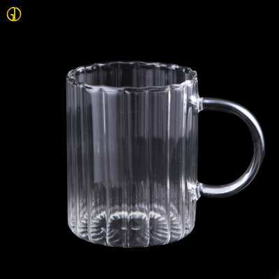 Factory Direct Sales Heat Proof Borosilicate Tea Coffee Water Glass Mug Cup