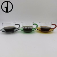 lead free friendly glass cups and saucers coffee